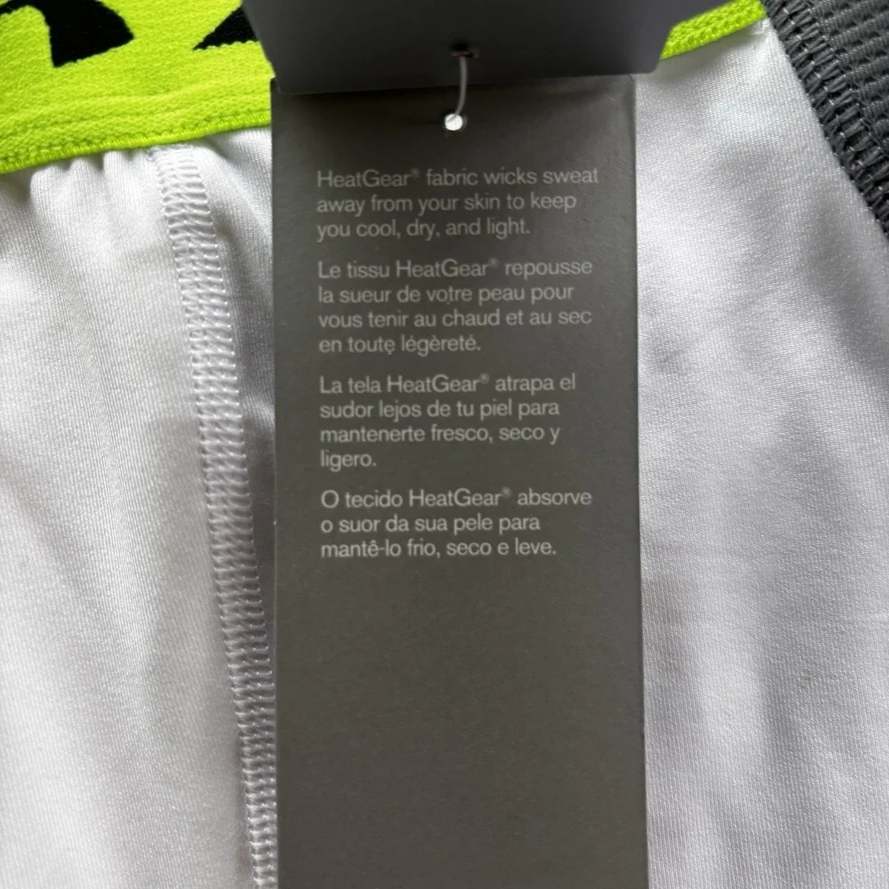 Under‎ Armour HeatGear 3XL Padded Compression Shorts Football White Gray NWT